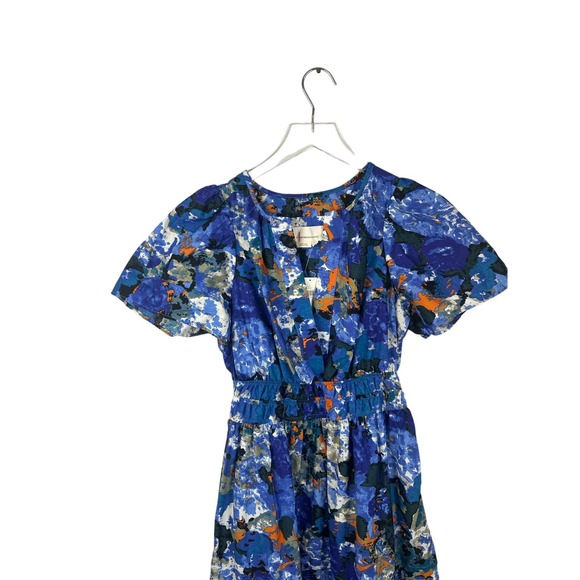 Anthropologie Blue Floral Maxi Dress - Picture 6 of 9